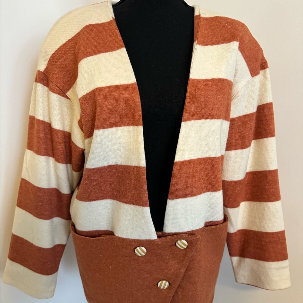 Vintage cardigan jacket striped size L